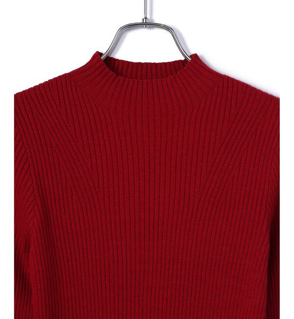 VIS「【新色追加】リブニットプチハイネックプルオーバー【低身長向けサイズ有】」|ニット・セーター|