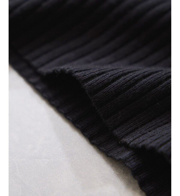 VIS「アシメオフショルリブニット美シルエットワンピース/着丈が選べる」|ワンピース|