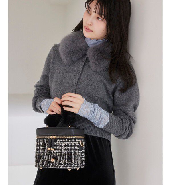 VIS「衿ファー取り外しカーディガン」|カーディガン|