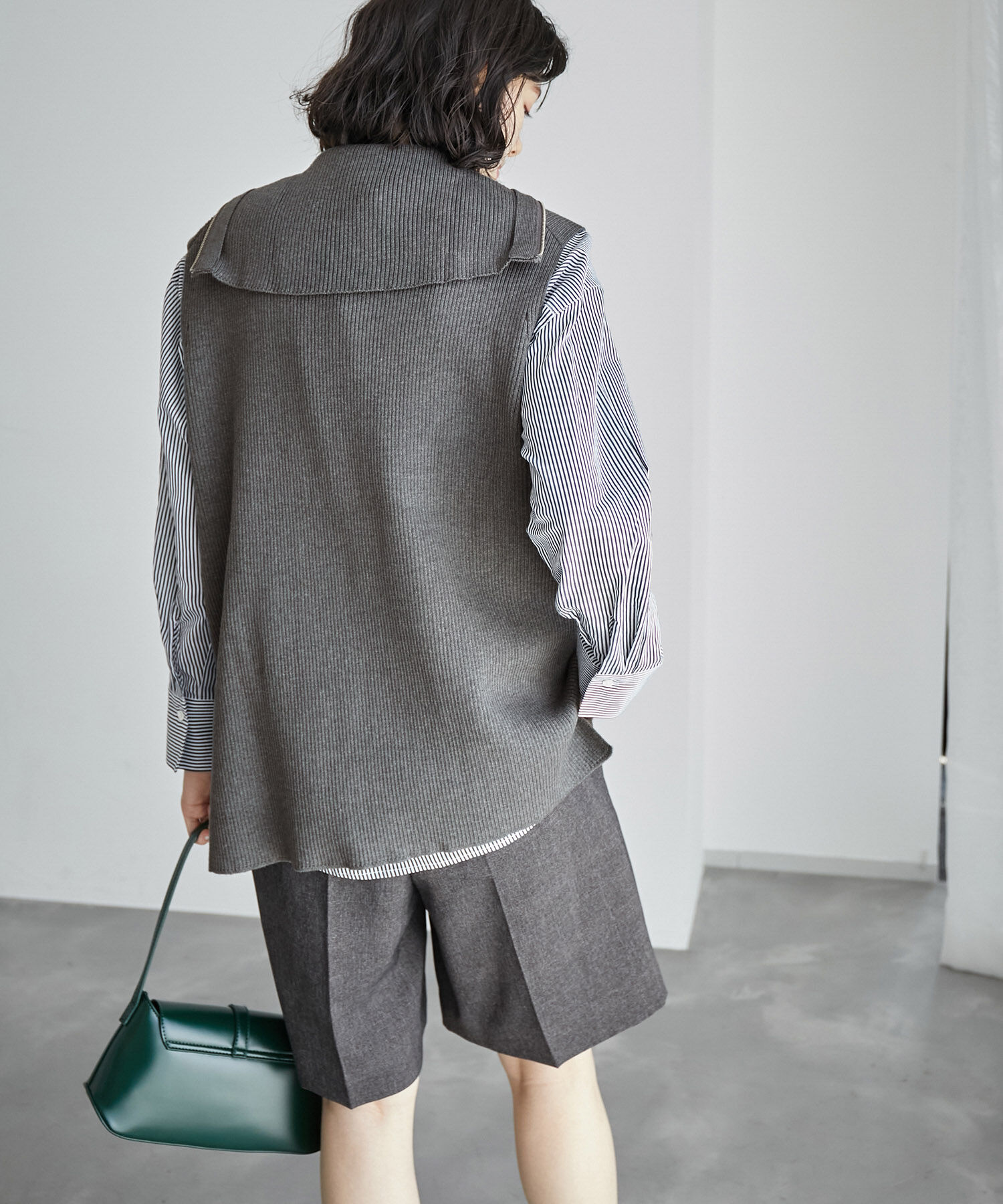 ROPE' PICNIC R「ハーフジップノースリーブニット」|ニット・セーター|