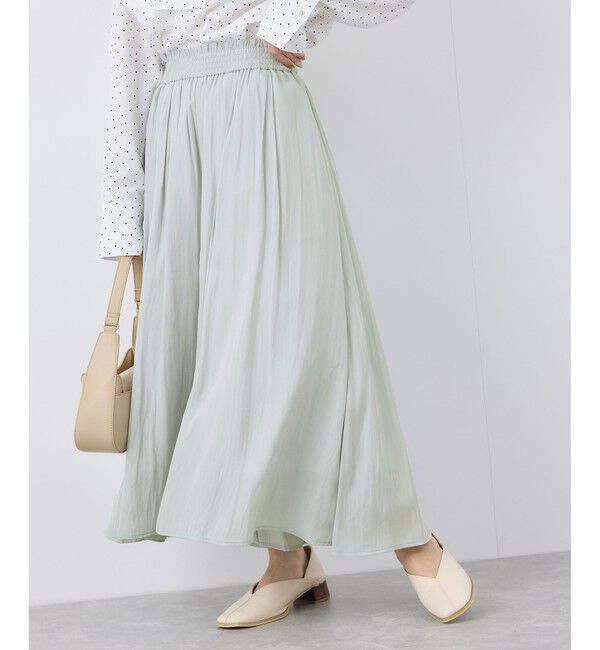 Rope&rsquo;Picnic「低身長・小柄さん向け/イージースカーチョ/UVカット・洗濯機OK」|チノ|ライトグリーン