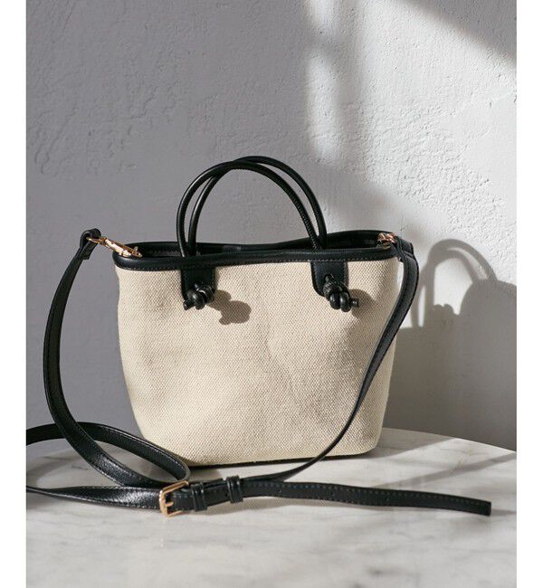 ROPE PICNIC PASSAGE「ノットハンドルキャンバスコンビミドルトート＆ショルダーバッグ」|トートバッグ|