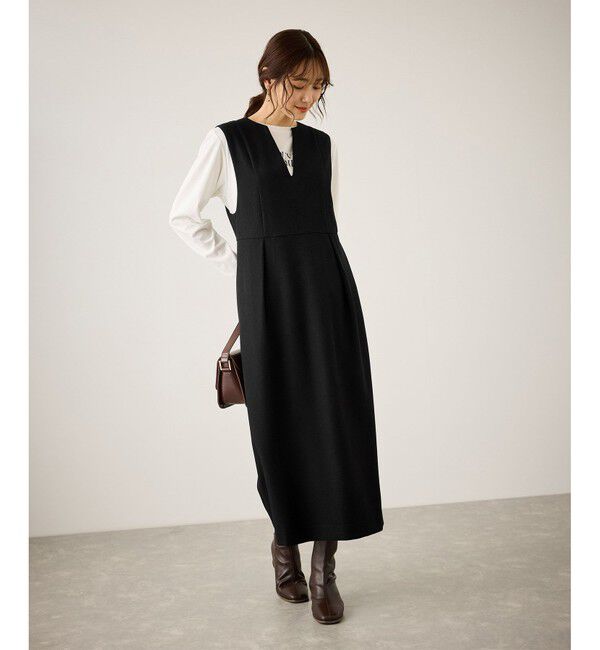 Rope&rsquo;Picnic「キーネックジャンパースカート」|ワンピース|