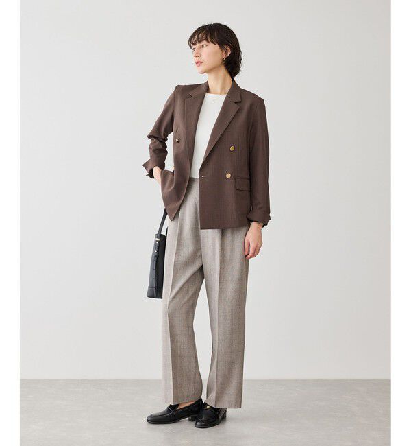 Rope&rsquo;Picnic「カナパ 金ボタンジャケット/セットアップ対応・UV・抗菌防臭・接触冷感」|テーラードジャケット|