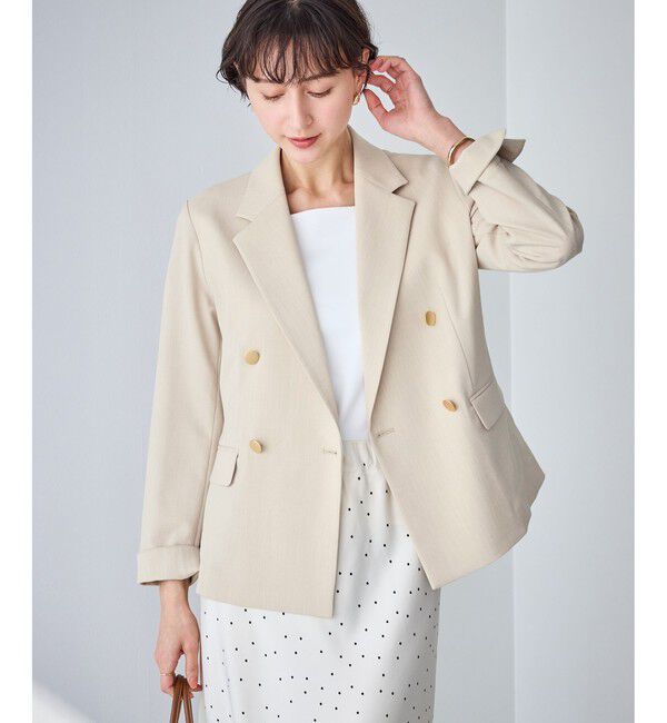 Rope&rsquo;Picnic「カナパ 金ボタンジャケット/セットアップ対応・UV・抗菌防臭・接触冷感」|テーラードジャケット|