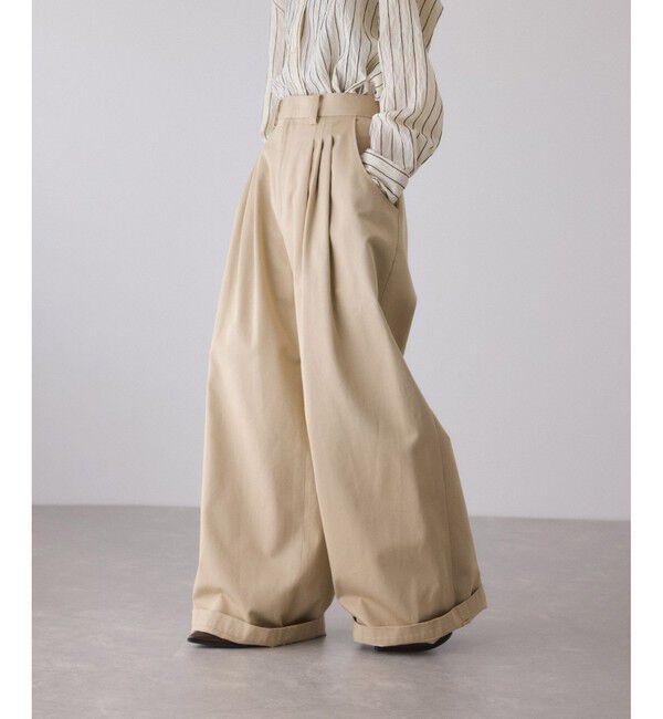 ADAM ET ROPE'「3タックワイドチノパンツ」|チノ|