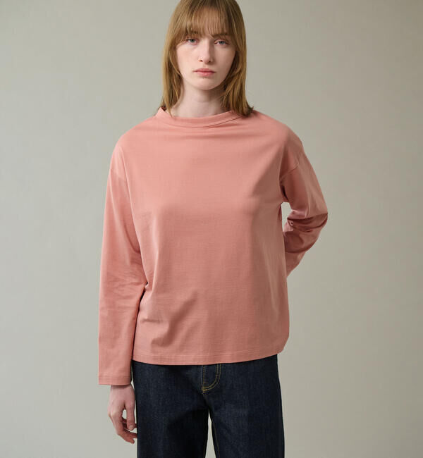 handvaerk「handvaerk | 60/2 ボトルネック長袖Tシャツ WOMEN」|Tシャツ・カットソー|