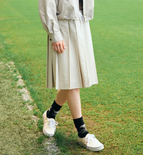 GYMPHLEX「Gymphlex | オクスフォード プリーツスカート WOMEN」|スカート|BEIGE