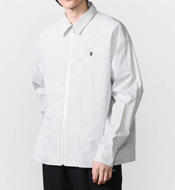 GYMPHLEX「Gymphlex | コットンタイプライター 長袖ジップシャツ MEN」|シャツ・ブラウス|