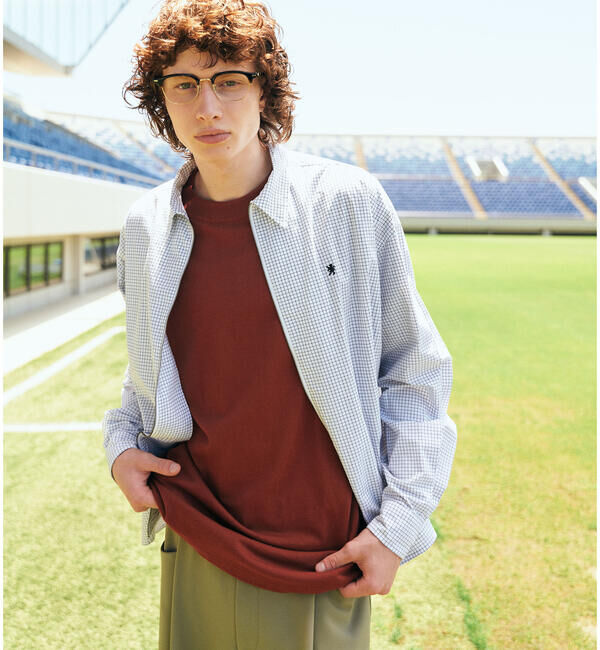 GYMPHLEX「Gymphlex | コットンタイプライター 長袖ジップシャツ MEN」|シャツ・ブラウス|