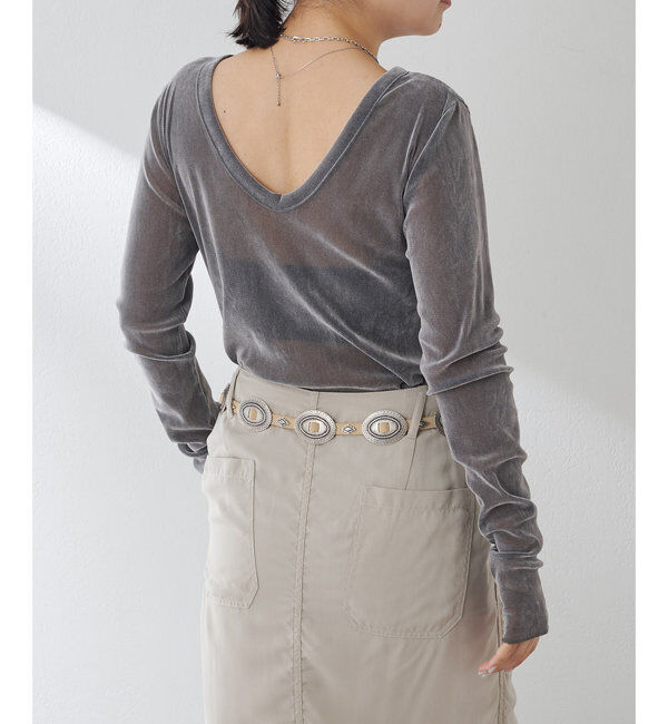  「フロッキーバックシャンカットソー」|Tシャツ・カットソー|