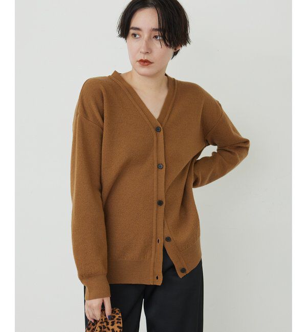  「ミラノリブカーディガン」|ニット・セーター|キャメル