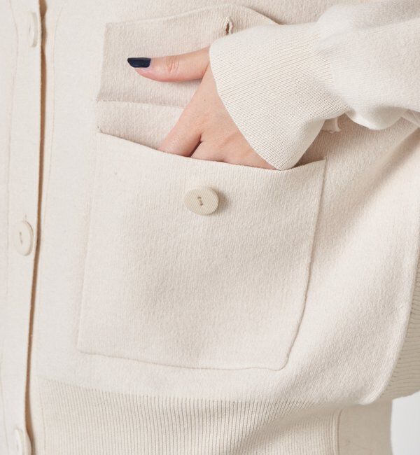  「【襟は取り外し可能】オープンカラーニットカーディガン」|ニット・セーター|