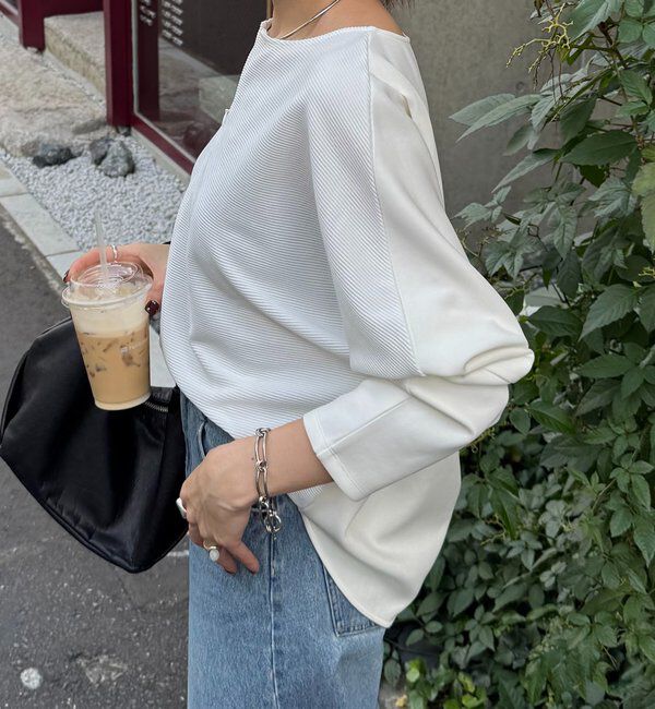  「リップルコンビダンボールプルオーバー」|Tシャツ・カットソー|