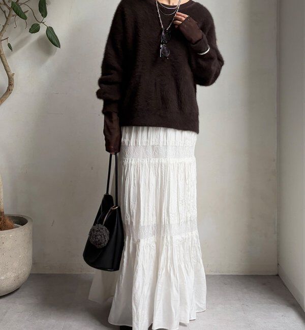  「【柔らかい着心地】袖シアーリブTEE」|Tシャツ・カットソー|