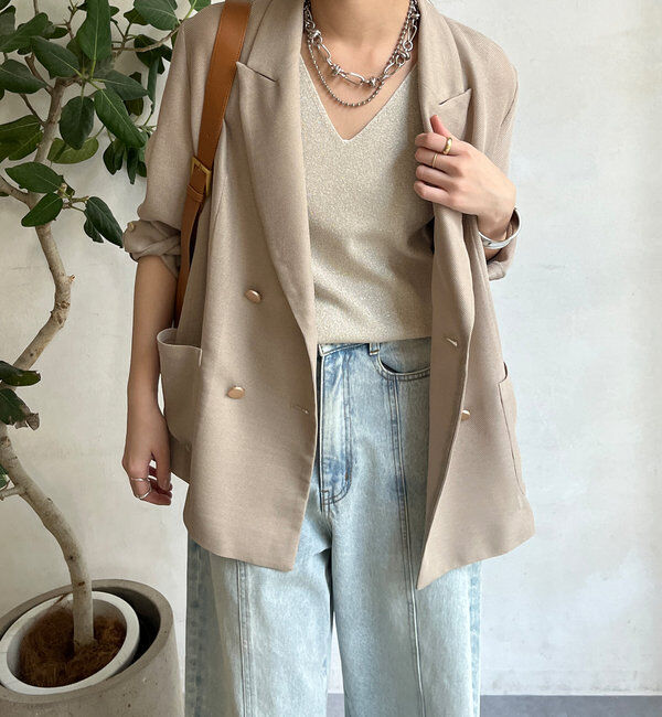  「前後2WAYラメニットタンク」|ニット・セーター|