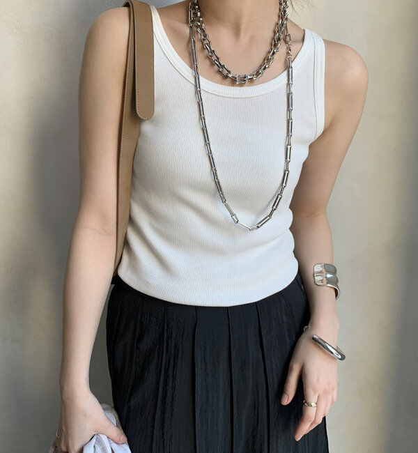  「【新色追加】リブタンク」|Tシャツ・カットソー|