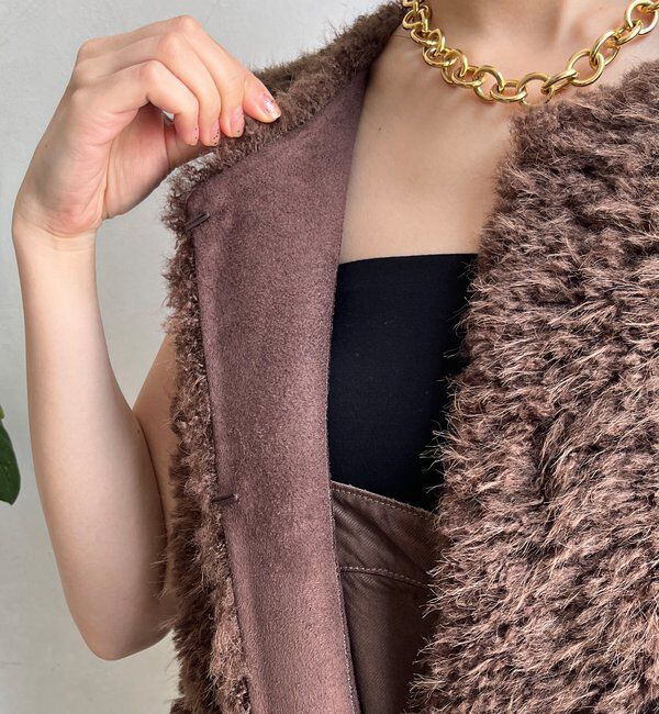  「フェイクカシミヤファーベスト」|ベスト・ジレ|