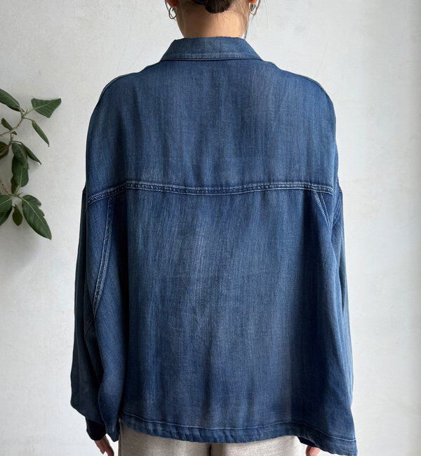  「袖リブシアーデニムドロストシャツ」|シャツ・ブラウス|