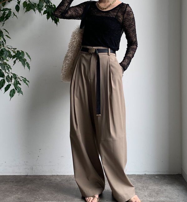  「レースロングスリーブトップス」|Tシャツ・カットソー|