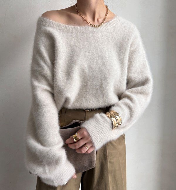  「ファーカシミヤプルオーバー」|ニット・セーター|