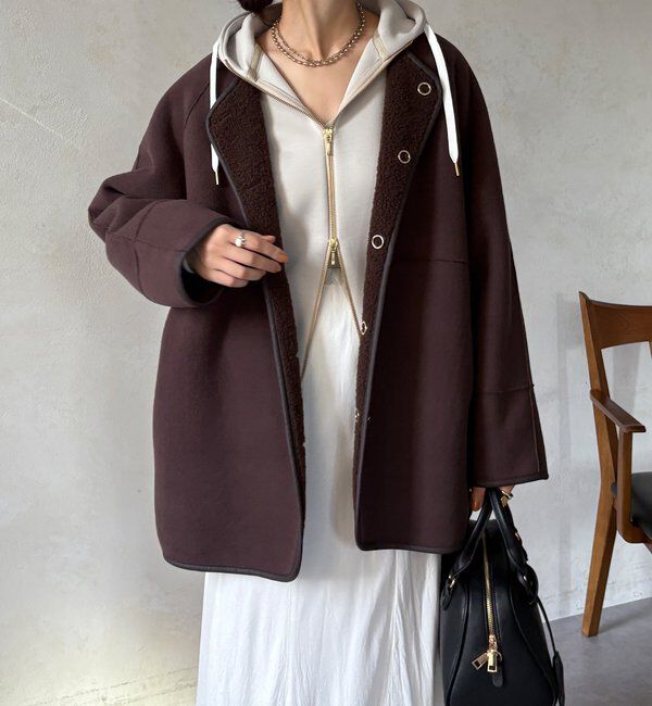  「リバーシブルボアコート」|その他|