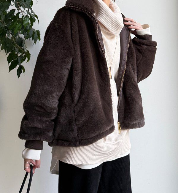  「【WEB限定】フェイクミンクスタンドファーブルゾン」|その他|