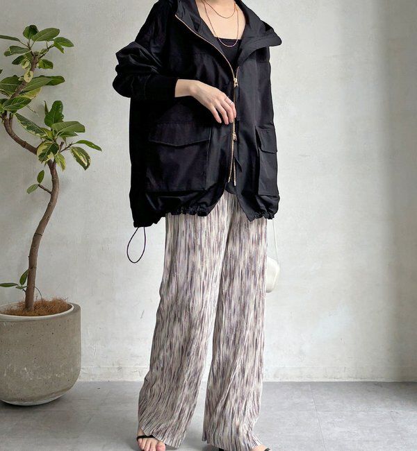  「【WEB限定】アコーディオン楊柳イージーパンツ」|チノ|