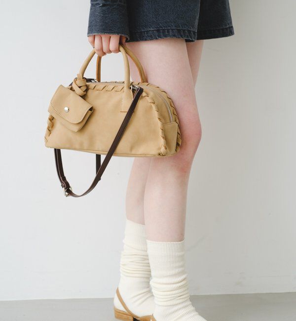  「【2WAY/500mlペットボトル収納可】ケースチャーム付ボストンバッグ」|ボストンバッグ|