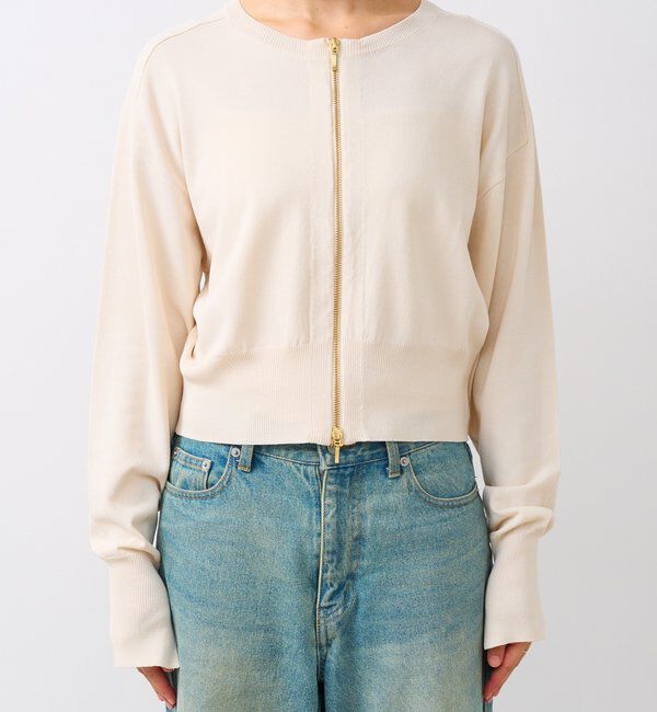  「【大人のこなれ感】ZIPニットカーディガン」|カーディガン|