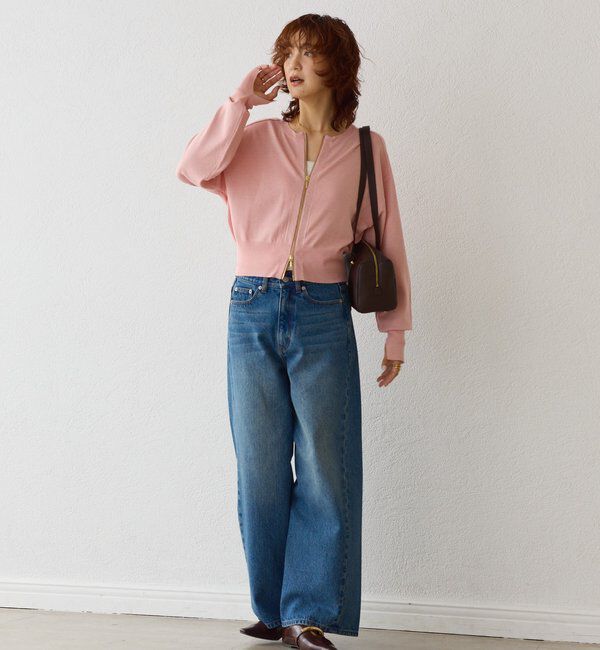 「【大人のこなれ感】ZIPニットカーディガン」|カーディガン|