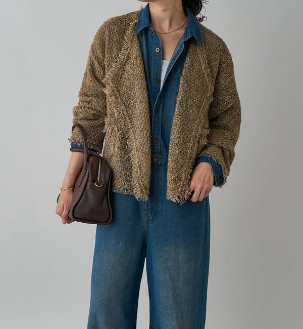  「【品のある着こなしに】リンクスツイードカーデ」|カーディガン|