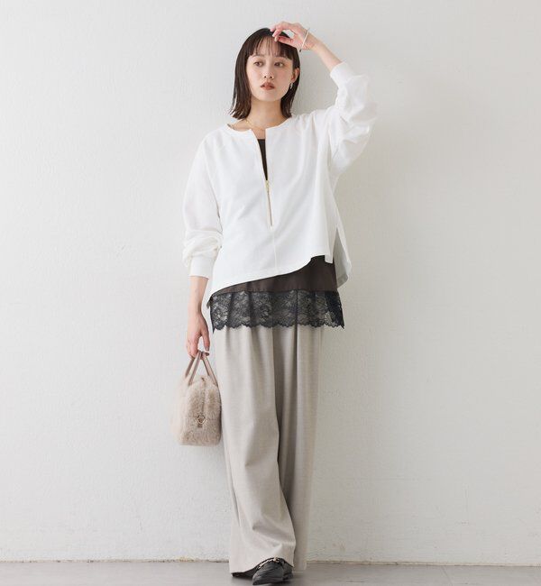  「【新色追加/抜け感◎】ハーフZIPスウェット」|Tシャツ・カットソー|