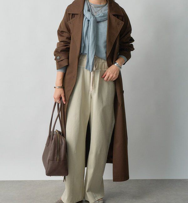  「【MONN.:.(モン)】オープンカラーコート」|その他|ダークブラウン