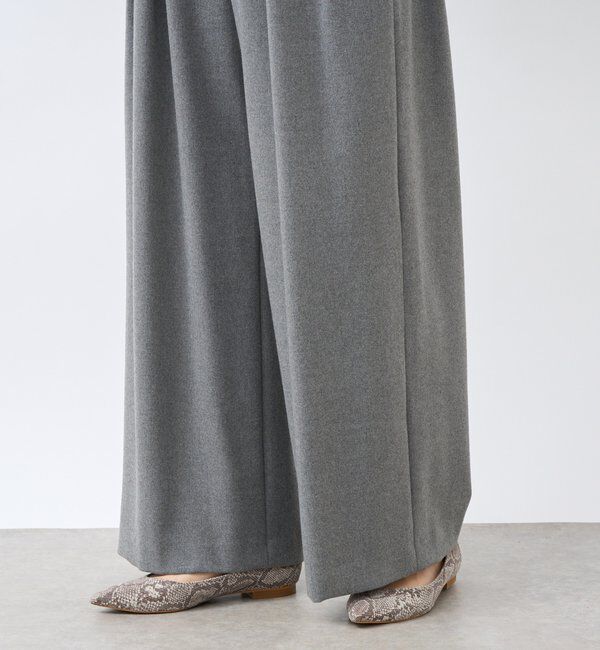  「【最高気温5度の寒い日に！/すっきり見え】ウォームタックワイドスラックス」|チノ|