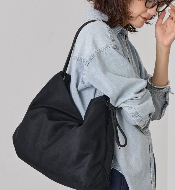  「【A4サイズ対応】メッシュワンハンドルトートバッグ」|クラッチバッグ|ブラック