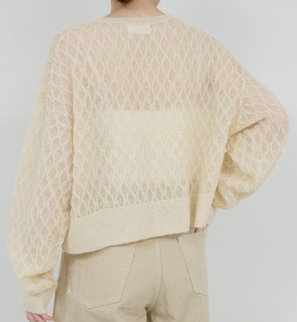  「【HERITANOVUM】 シアーモヘヤジャガードニット」|ニット・セーター|