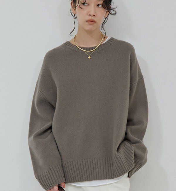  「【手洗い可】ウールクループルオーバー」|ニット・セーター|トープ