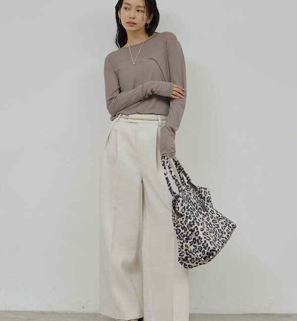  「【セットアップ対応】ダブルクロスワイドパンツ」|チノ|