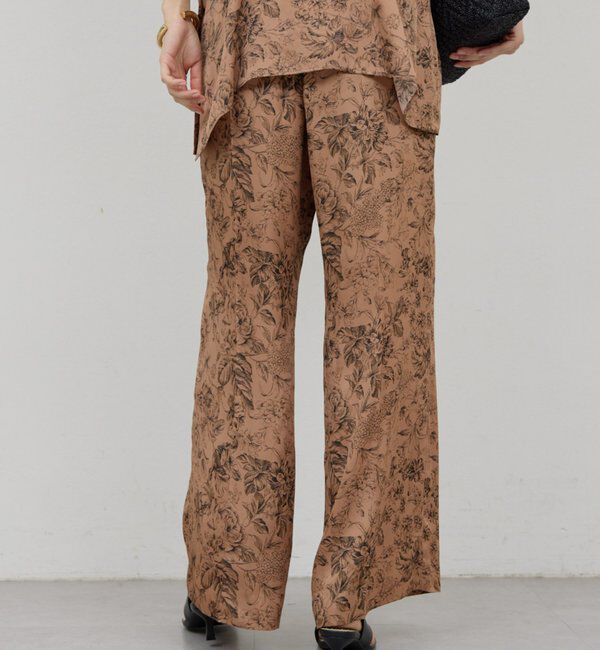  「【セットアップ対応】ボタニカルサテンスラックス」|チノ|