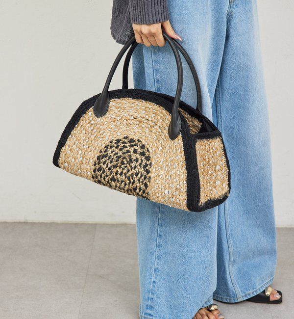  「 【Jhuri Shate】ハーフサークルバッグ/L」|トートバッグ|