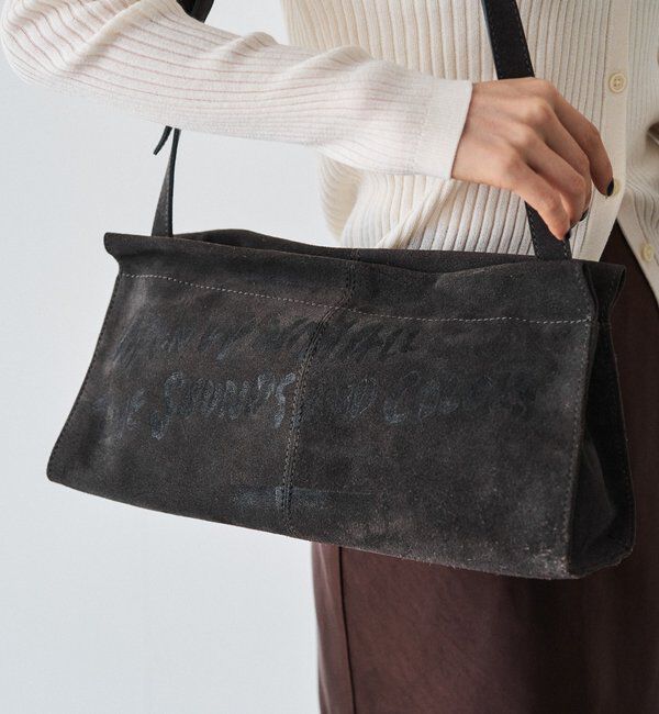  「ステンシルデザインスエードショルダーバッグ」|ショルダー・メッセンジャー|