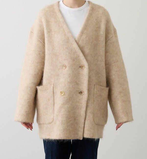  「【再値下げ】モヘアダブルニットコート」|その他|