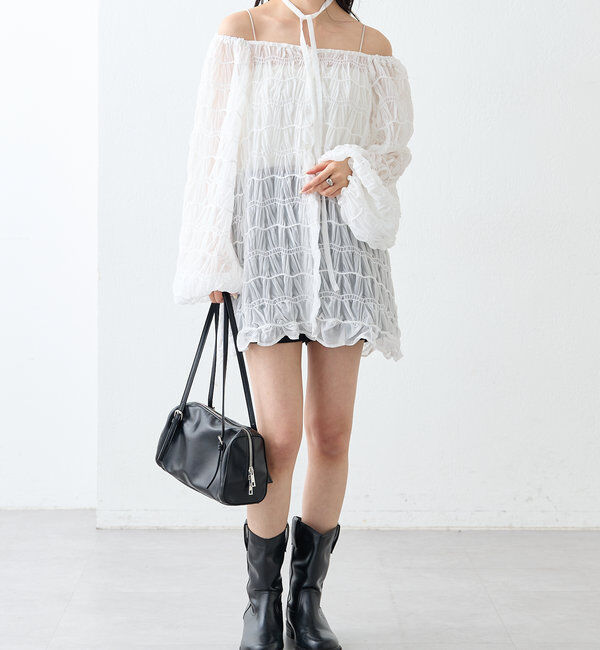  「ウェーブシアーブラウス」|シャツ・ブラウス|