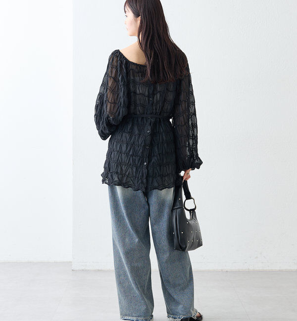  「ウェーブシアーブラウス」|シャツ・ブラウス|