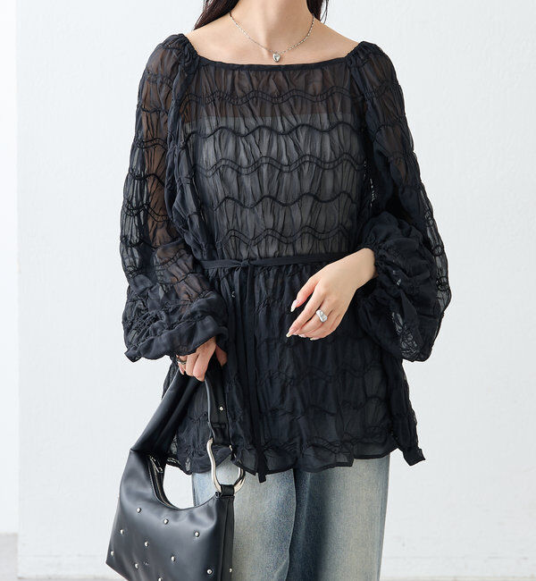  「ウェーブシアーブラウス」|シャツ・ブラウス|