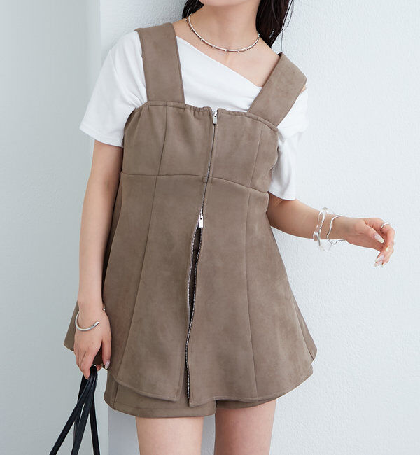  「フェイクスウェードペプラムビスチェ」|シャツ・ブラウス|