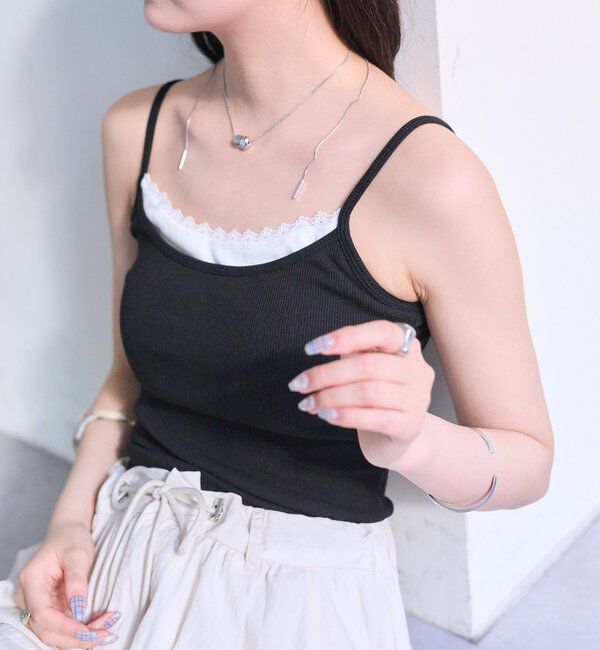  「パット付きレイヤードキャミソール」|キャミソール|