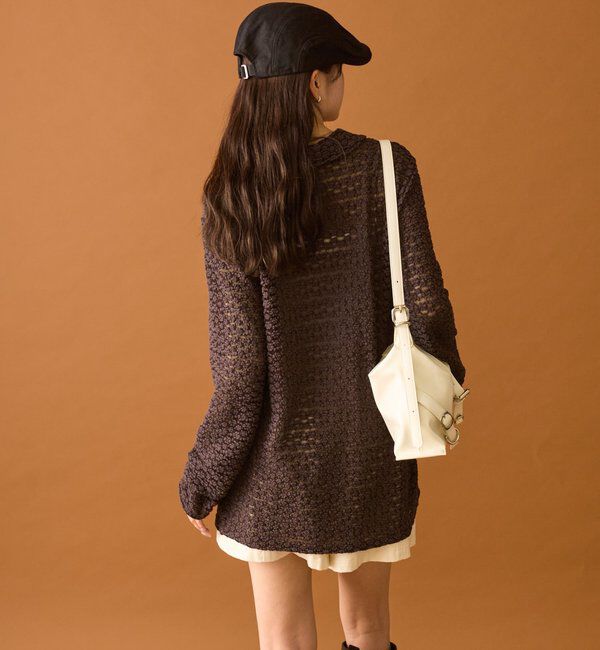  「襟付きレースカーディガン」|カーディガン|