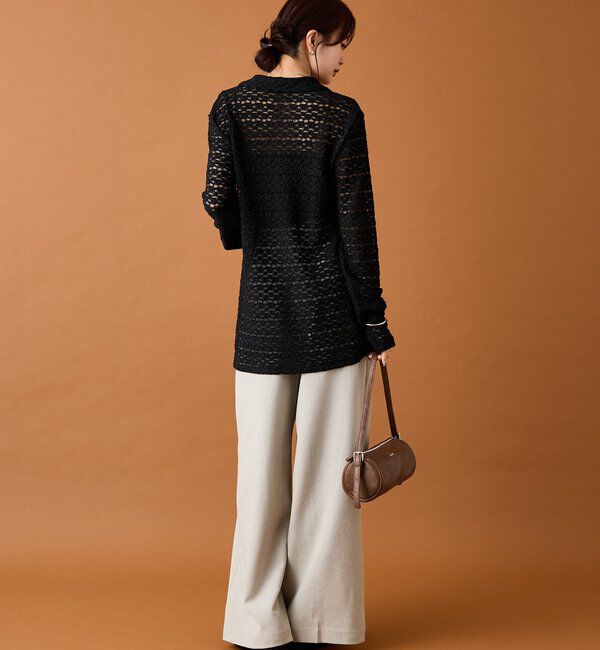  「襟付きレースカーディガン」|カーディガン|